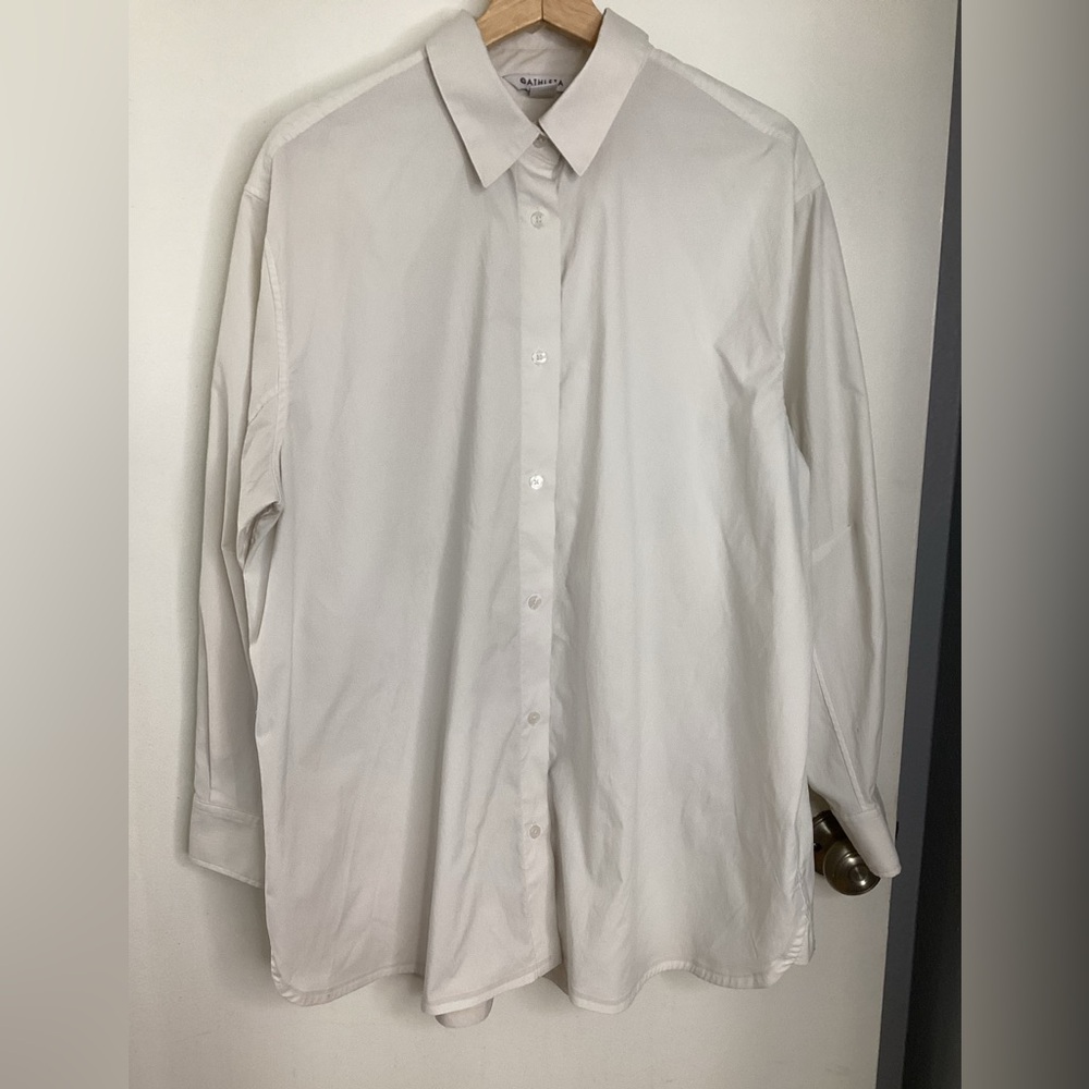 Athleta White Dress Shirt L
